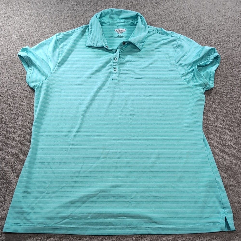 Callaway Black‎ Polo Shirt  Women's Size Xl Athletic Turquoise Green